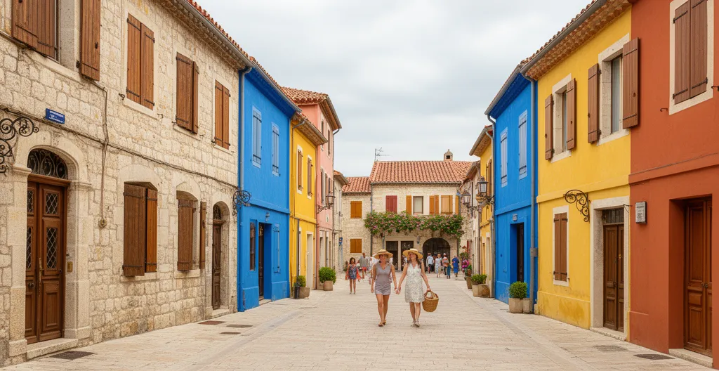 Ruelle typique du centre de Balaruc-les-Bains proche des thermes