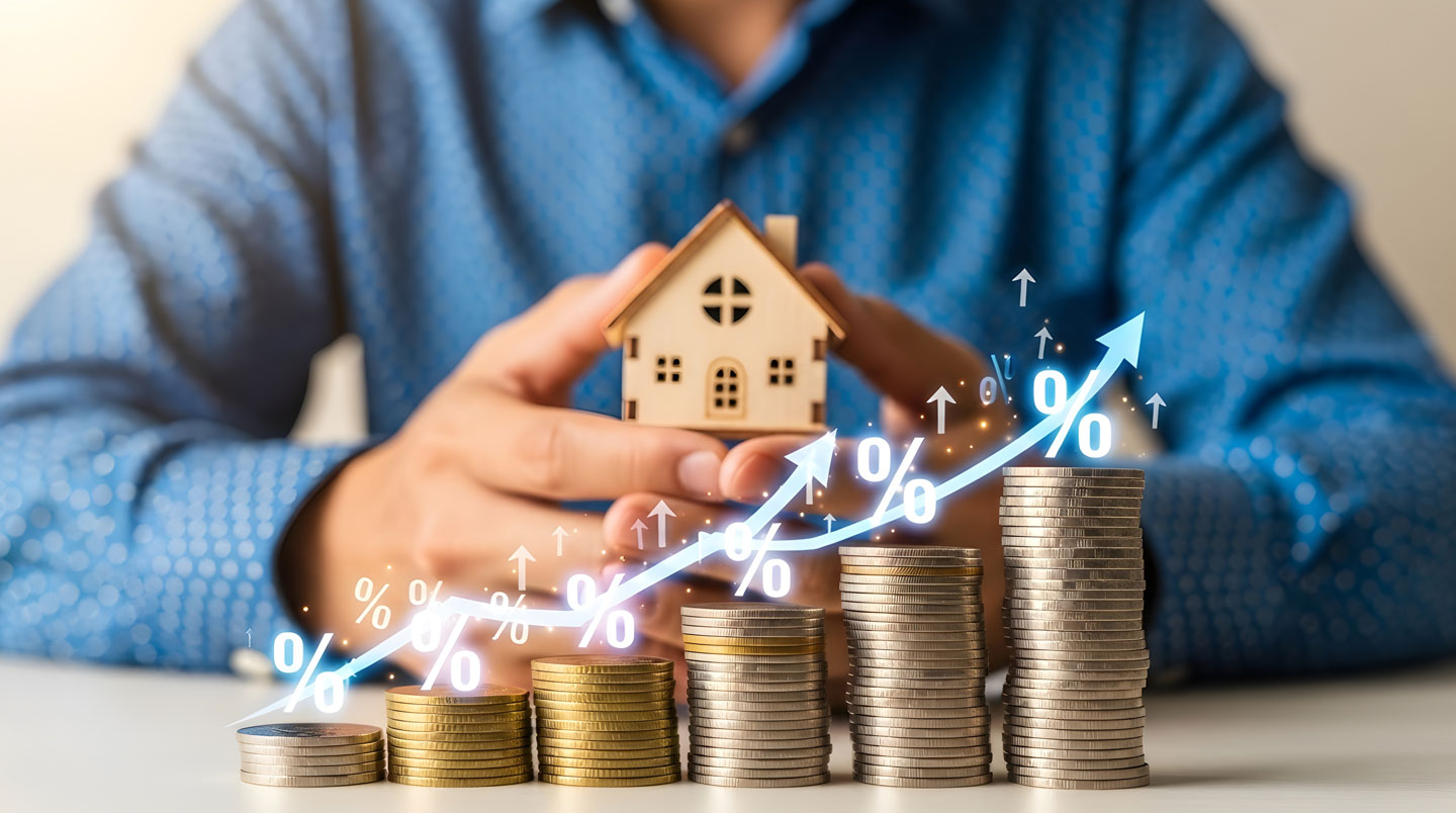 Courtière en prêts immobiliers analysant un tableau comparatif de formules de crédit sur écran d'ordinateur avec données en français